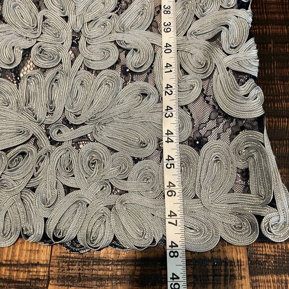 BHLDN JS Collection SANTIAGO Dress Navy/Cloud 2 Anthropologie Midi Coctail - Picture 10 of 12